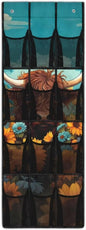 Highland Cattle Shoe Organizer Over The Door 12 Pockets Wall Hanging Storage for Closet Space Saving Over The Door Shoe Organizer Sunflowers Shoe Holder Hanger for Living Room