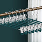 Pants Hangers with Clips 20 Pack Adjustable Skirt Hangers for Women Non-Slip Trousers Hanger for Jeans Clothes Hangers for Pants Heavy Duty Space Saving Shorts Hangers,Green,12Inch