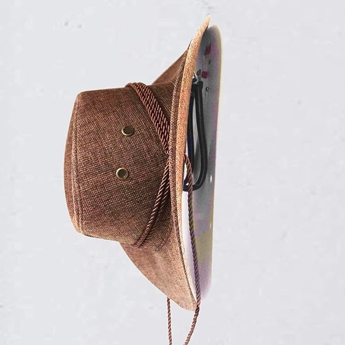 Cowboy Hat Rack - Wall Mount Hooks for Hats & Caps - Easily Adjustable - No Scratches - 4/PK