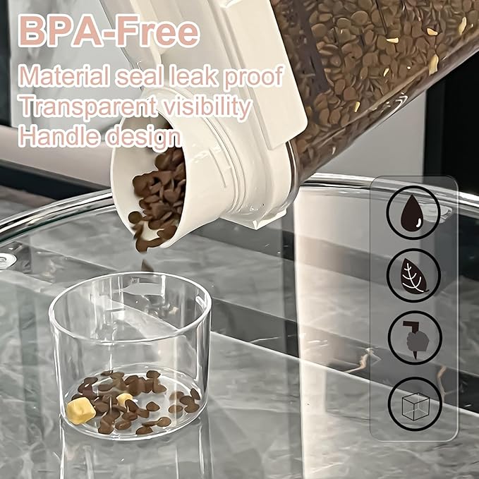 Cereal Containers Storage Airtight Food Storage Containers with Lids Plastic Small Cereal Dispenser with Pour Spout, Pantry Organization and Canister for Rice, Dry Food , Sugar & Flour, 0.8L 3 Pack