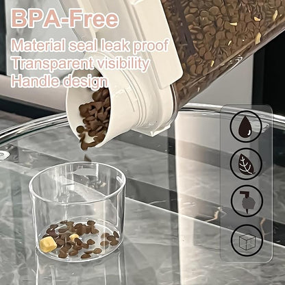 Cereal Containers Storage Airtight Food Storage Containers with Lids Plastic Small Cereal Dispenser with Pour Spout, Pantry Organization and Canister for Rice, Dry Food , Sugar & Flour, 0.8L 3 Pack