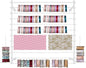 Wall Mounted Display Rack, 12 Layer Wall Wrapping Paper Ribbon Organizer, Scarves Tie & Scarf Rack Belts Towel Holder for Home, Retail Stores, Flower Shop (White)