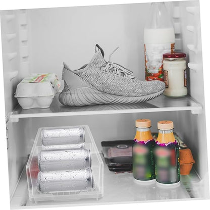 Multi-can Storage Container Fridge Can Holder Beer Storage Dispenser Refrigerator Organizer Dispenser Bin for Canned Foods