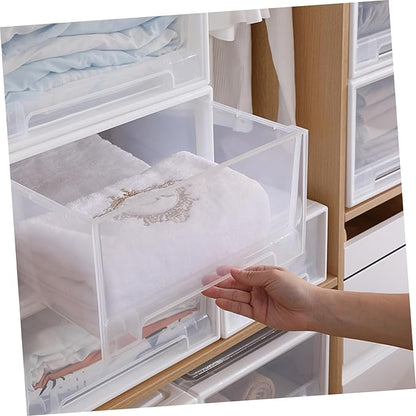 2Pcs Transparent Stackable Shoe Storage Organizer with Lids Plastic Containers for Shoes Closet Organizer Storage Boxes for Easy Access and Organization