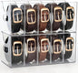 Belt Organizer - 2 Pack Clear Stackable Belt holder For Closet Drawer Storage - 5 Compartments with Removable Dividers, Multi-Purpose Display Bins With Inserts For Ties,Socks,underwear (2)