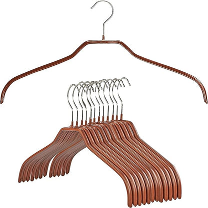 Mawa Clothing Hangers, Steel Hanger with Non-Slip Coating, for Shirts, Dresses, Camisoles, T-Shirts, 360-degree Rotatable Hook