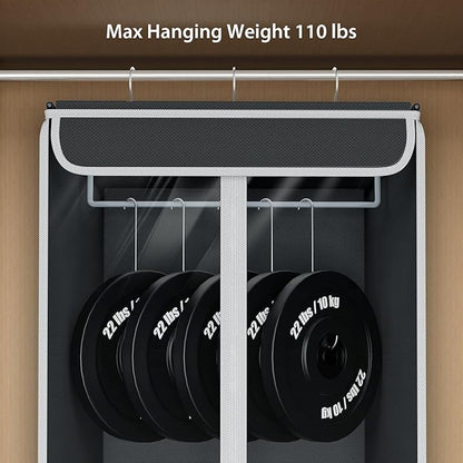 Univivi Garment Bags for Hanging Clothes, 2 Pack Large Clothes Storage Bags Closet Organizer with Clear Window, Premium Hanging Garment Storage Bag for Suits, Coats, Dresses, 54" (Dark Grey)