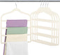 Velvet Pants Clothes Hanger Space Saving Non Slip Pants Shorts Hanger, Myfolrena Jeans Slack Trousers Hangers Multiple Velvet Hanger Closet Organizer Storage for Leggings,Jeans,Scarf,Tie (5, Beige)