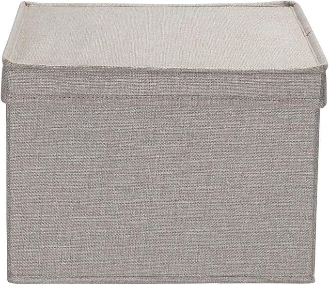 Household Essentials Large Fabric Storage Bins 2 Pack, Gray