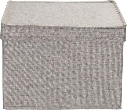 Household Essentials Large Fabric Storage Bins 2 Pack, Gray