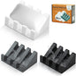 3 Pack Self Draining Silicone Soap Dish with Suction Cups - Non-Slip Bar Soap Holder for Shower & Kitchen, Waterfall Tray Keeps Soap Dry, Easy Clean, Extends Soap Life (White-Gray-Black)