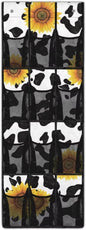 Cow Print Sunflower Over The Door Hanging Storage Pockets Space Saving Door Storage Organizer with 12 Breathable Pockets for Bedroom Bathroom