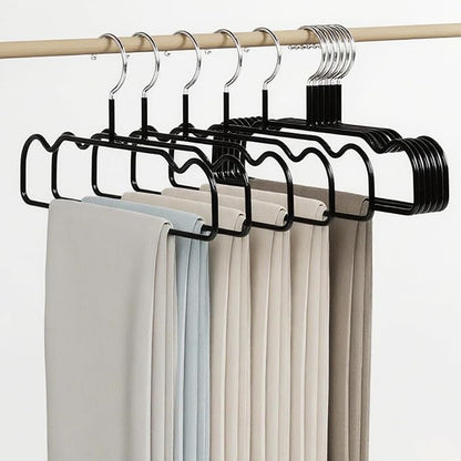Non-Slip Rubber Pants Hangers,20 Pack Slim Thin Space-Saving Trouser Hanger,Rust-Free Closet Clothes Organizer for Slacks Scarf Ties,13.3inch