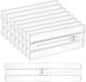Vtopmart 8 Pack Drawer Dividers for Clothes, 4" High 10.2"-16.5" Adjustable Expandable Dresser Drawer Organizer, Clear Plastic Separators for Dresser, Baby Clothing, Underwear, Cosmetic, Toiletries