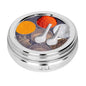 Stainless Steel Belly Shape Spice Box | Masala Dabba | Multipurpose Container/Organizer with See Through Lid with 7 Containers and Small Spoon/Medium