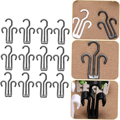 VICASKY 12pcs Plastic Shoe Drying Hooks Double Hook Design Sturdy Multi Functional Shoe Organizer for Closet and Door Hanging Lightweight Space Saving Holder for Quick Drying and Shape