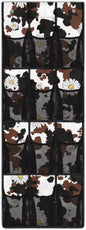 Cow Print Daisy Over the Door Shoe Organizer 12 Large Mesh Pockets Sturdy Oxford Door Shoe Organizer Hanging Shoe Rack for Closet Shoe Holder