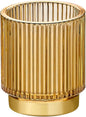 Makeup Brush Organizer, Toothbrush Holder, Desk Pen Pencil Holder, Multifunctional Vintage Glass Brush Cup (S/Gold/A3-12-US)