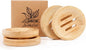 Bamboo Soap Dish for Bar Soap in Shower 4PCS, Wooden Round Holders Self-Draining Tray for Shampoo Conditioner Bars Holder, Travel Soap Saver Case for Bathroom, Kitchen Sink, Bath Tub, Razor Sponges