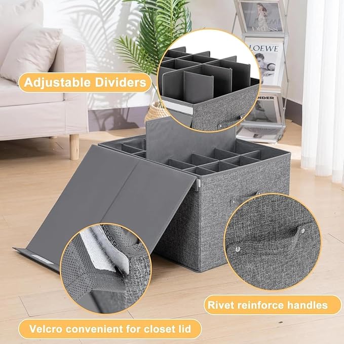 for Shoe Storage Organizer for Closet Fits 16 Pairs, Large Shoe Storage Box Bins