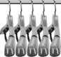 DEDU Suit Hangers for Men 15 Pack, Silver Gray Coat Hangers Extra Wide Non Slip Width 17.7", Thick Plastic with Pants Bar & Metal Hook