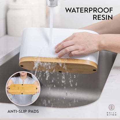 DAILY RITMO® White Countertop Silverware Holder