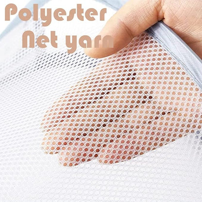 Mesh Collapsible Small Wall Laundry Baskets，Hanging Laundry Hamper，for Hotel, University Dormitory Use by HHSSALIN (1, CLASSIC)