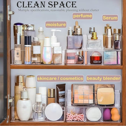 Acrylic Organizer 2 pieces Makeup Organizer Countertop For Drawers Organizer Storage Bathroom Organizers And Storage Is A Good Choice For Desktop Finishing (2)