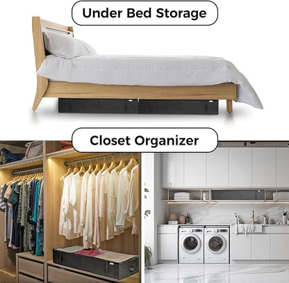 StorageExpert Closet Organizers and Storage - Maximize Space with Under Bed Storage Containers & Clothes Storage - Ideal Closet Organizer, Toy Storage Organizer & Underbed Storage (Grey, 4 Pack)