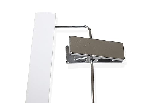 NAHANCO 21114RC 14” White Wooden Pant Skirt Hanger with Chrome Hook and Clips, (Pack of 100)