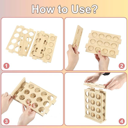 Hipiwe Essential Oils Racks Display Stand 12 Slots Essential Oil Bottle Organizer Tabletop Storage Rack for 15ml 10ml 5ml Bottles Rollerball Lipstick Holder Perfume Nail Polish Shelf