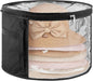 Bibabala Oversized Clear Hat Storage Bag for Women, Holds up to 7 Caps Cowboy Organizer for Closet, Wide Brims Case with Carrying Handles(Black)