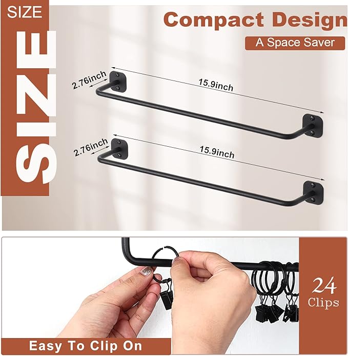 Hat Rack for Wall 24 Baseball Caps Modern Metal Hat Organizer with 24 Clips Hat Holder Wall-Mounted Storage Display for Closet Bedroom Entryway Laundry 2 Pack