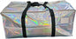 Iridescent 2 or 6 Pack Large Moving Bags Durable Clothes Storage Bags Totes Bins Holographic Packing Boxes College Fashion Moving Supplies (Iridescent (6Pack))