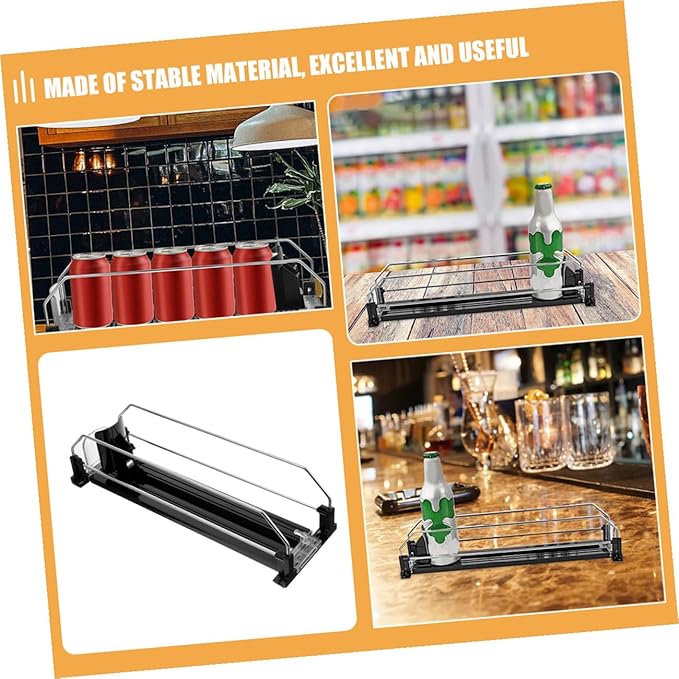 IMIKEYA Automatic Pusher Can Organizer for Drinks Stable Material Easy Install Refrigerator Soda and Beer Beverage Dispenser Suitable for Bottles and Cans