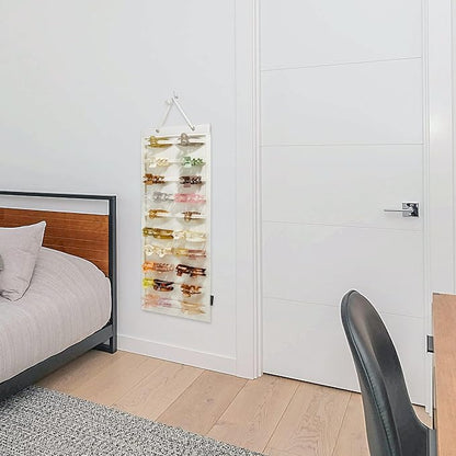 Hanging Hair Claw Clips Organizer, Claw Clips Organizers and Storage for Women Girls, Hair Claw Clips Holder for Wall, Door, Closet(NO ACCESSORIES INCLUDED)(Beige)
