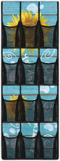 Sunflowers Behind The Door Organizer Easy to Install Boards Door Hanger Organizer for Closet Mesh Fabric Blue Shoe Holder Hanger for School