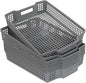 Ggbin Plastic Basket for Organizing, Grey Basket Trays, Set of 6