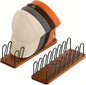 UdoUto Hat Organizer -2 PacK | Wood & Metal Hat Rack Holds 14 Caps | Space-Saving Closet Shelf Organizer for Bedroom, Dresser, Entryway