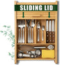 KozyKoala & Co. Bamboo Drawer Organizer with Sliding Lid - 5 Slot Kitchen Drawer Organizer & Utensil Holder - Wood Bamboo Cutlery Tray for Flatware & Multipurpose Storage for Home & Office