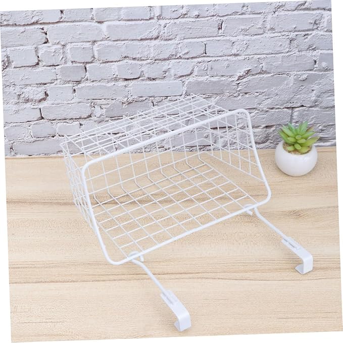 Healifty Door Hanging Storage Basket Hanging Rack for Cabinet Wardrobe Desk Cabinet Storage Basket