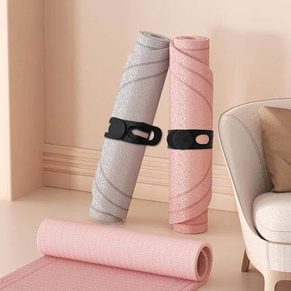 2 Pcs Silicone Pot Cover Fixing Strap, Minimalist Crock Pot Lid Holder Supplies, Silicone Straps Suitable for Storing Curtains, Yoga Mats & Pot Covers