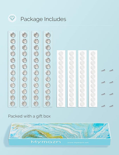 Mymazn 4 Pack Acrylic Necklaces Holder Hanging Jewelry Organizer Wall Mounted Necklace Hangers with 12 Hooks, Clear Jewelry Hangers for Necklace Organizer for Girls Women, Necklace Storage Organizer