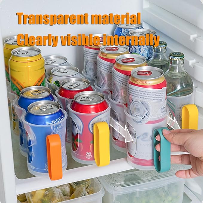 4 Pack Soda Can Organizer For Refrigerator, Pantry Plastic Organizer Rack，Stackable Canned Food Pop Cans Container Can Holder Dispenser
