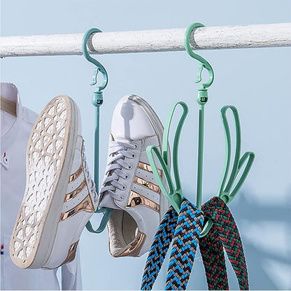 6Pcs Shoe Hanger, Hanging Shoe Organizer, Hanging Shoes Rack, Shoes Drying Rack Hanger Dry Organizer Hook Rotating Hangers for Drying