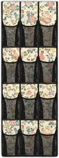Floral Behind Door Shoes Hang Holder Rack,Storage for Small Spaces,Over the Door Shoe Organizer with 12 Mesh Large Pockets