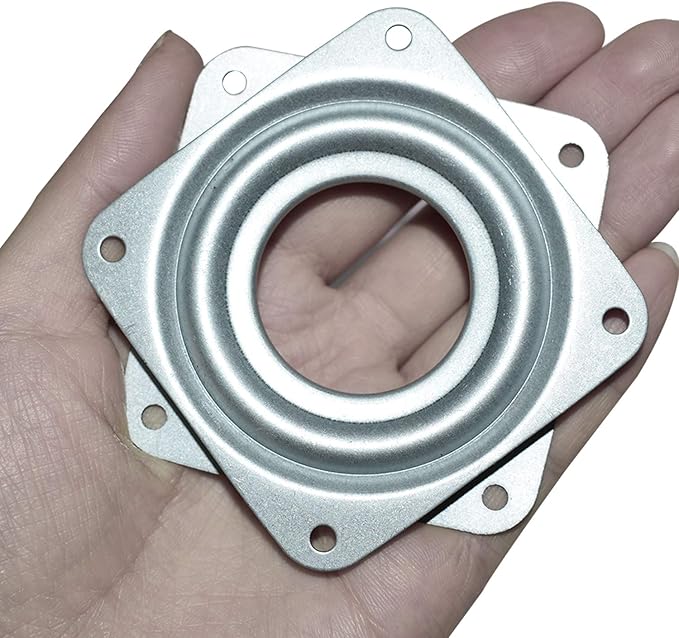 10Pack Lazy Susan Hardware, 3” Square Ball Bearing Swivel Plate, 120lbs Capacity 5/16” Thick Rotating Disc, Lazy Susan Turntable for Serving Trays, Kitchen Cabinet, Craft Project, Makeup Holder