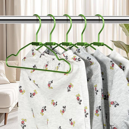 VWV Green Aluminum Hangers, 20 Pack Baby Hanger，12.6 Inch Children Baby Hangers, Sturdy Metal Children Clothes Hanger for Wardrobe, Space-Saving Toddler Hanger