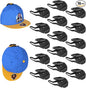 Niunuerga 16 Pack Adhesive Hat Hooks for Wall, Strong Hat Rack for Baseball Caps, Hat Organizer Display for Home Decor, Hat Hold Hanger for Wall, Door, Closet, No Drilling (Black)