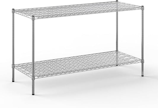 24" Deep x 60" Wide x 34" Height Wire Shelving Kit | 2-Tier | NSF Commercial Storage Rack Unit